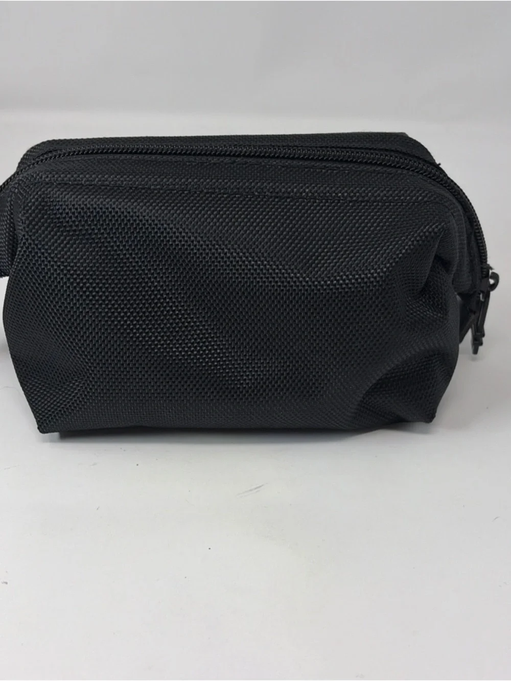 Tumi Black Textile Toiletry Pouch with Red AirBerlin Logo Accent